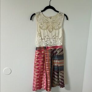 Multicolor Patchwork Dress Size 0